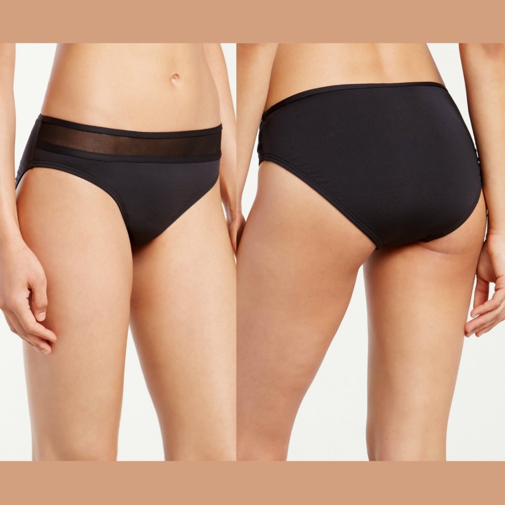 NEW Tommy Bahama Black Mesh Solids‎ Bikini Bottom S
